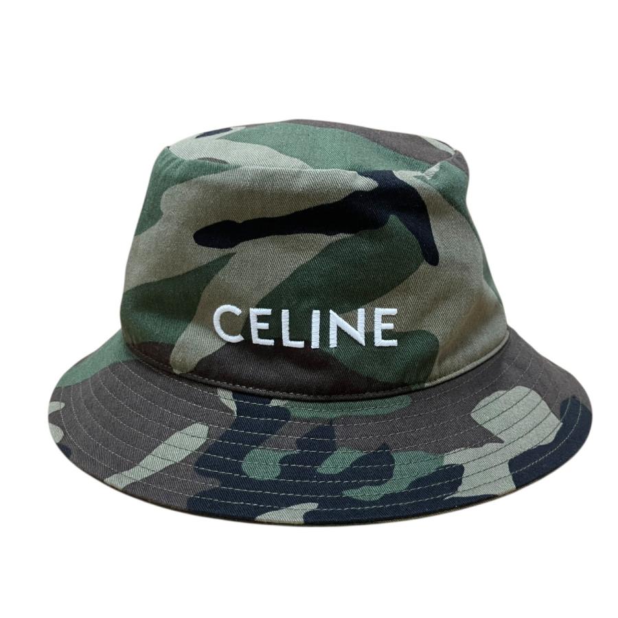 CELINE バケットハット　S CELINE（セリーヌ） カモフラ バケットハット カーキ サイズ：S