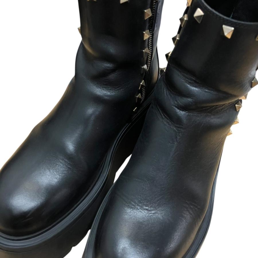 VALENTINO ロックスタッズ アンクルレザーブーツ 39サイズ VALENTINO GARAVANI（ヴァレンティノ ガラヴァーニ） ロックスタッズ