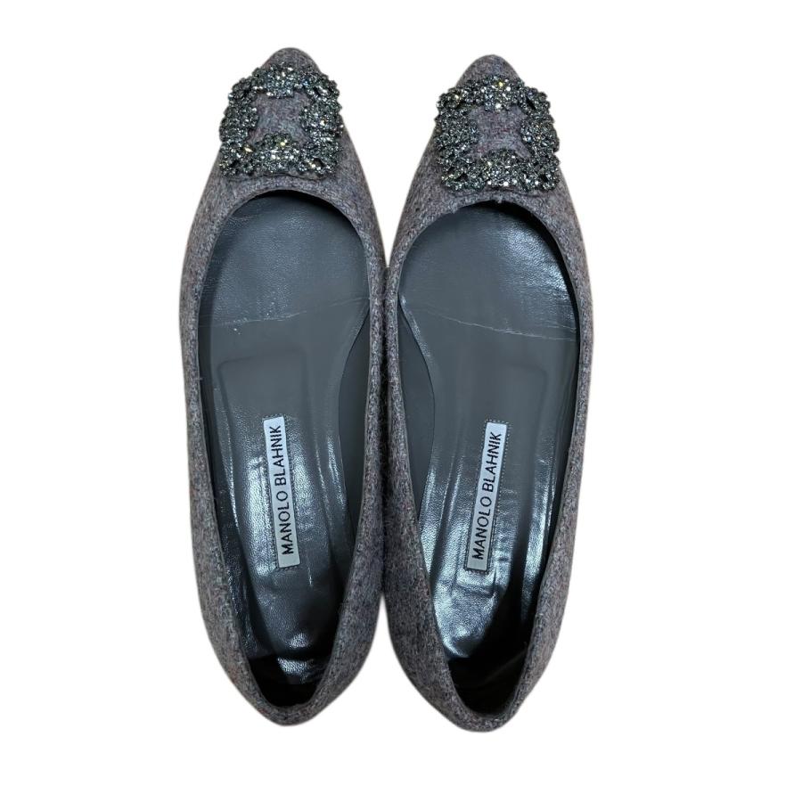 MANOLO BLAHNIK（マノロブラニク） ポインテッドトゥフラットシューズ 