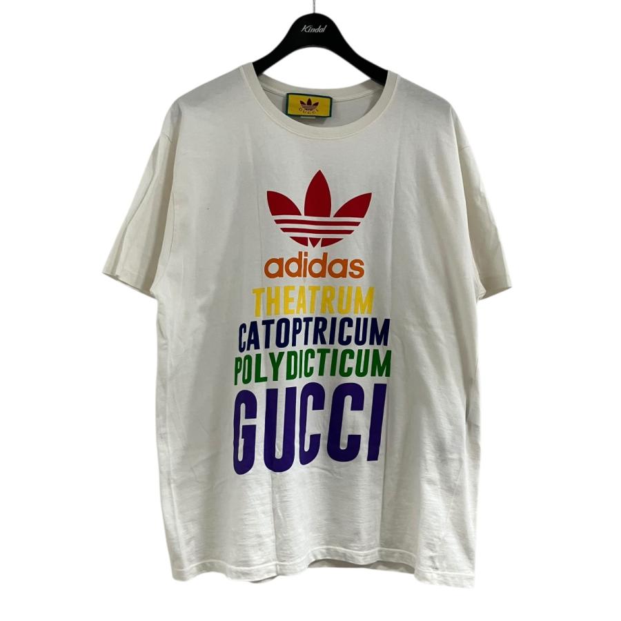 GUCCI（グッチ） 【値下げ】GUCCI×adidas ロゴプリントTシャツ 717422
