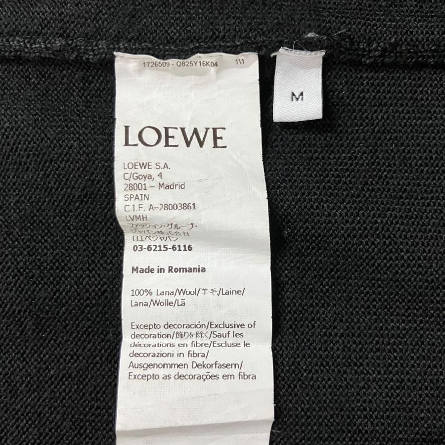 LOEWE（ロエベ） アナグラムエンブロイダリーカーディガン ブラック