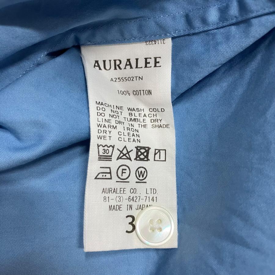 AURALEE（オーラリー） ウォッシュドフィックスツイルシャツ サックス