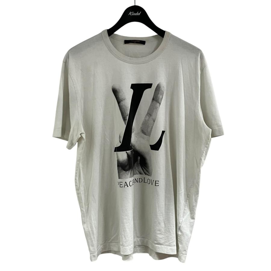LOUIS VUITTON ロゴTシャツ ホワイト LOUIS VUITTON（ルイ・ヴィトン） ロゴプリントTシャツ ホワイト