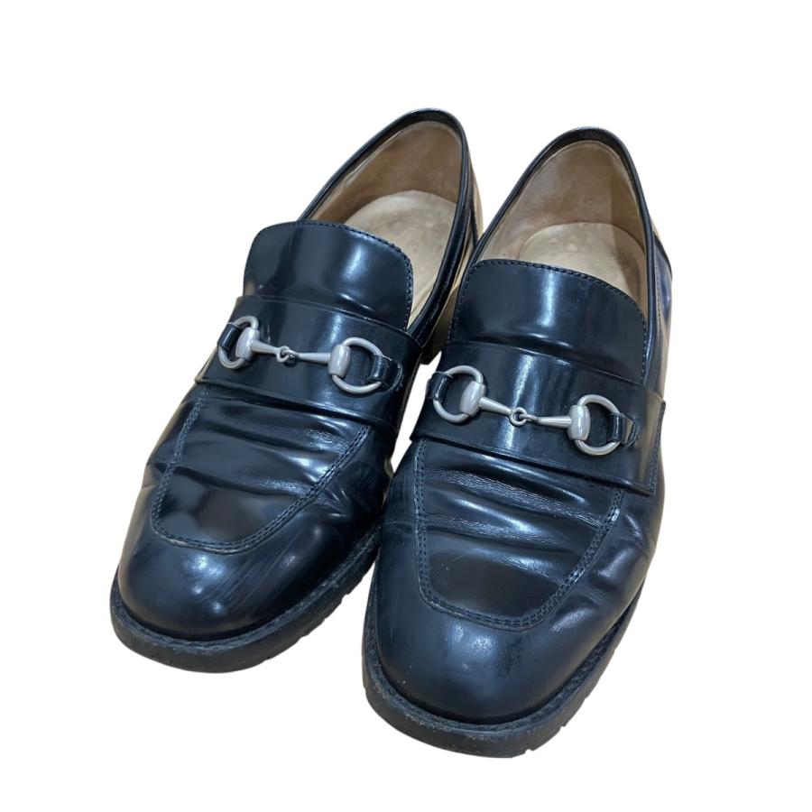 GUCCI（グッチ） ヒールビットローファー ブラック サイズ：6 1/2