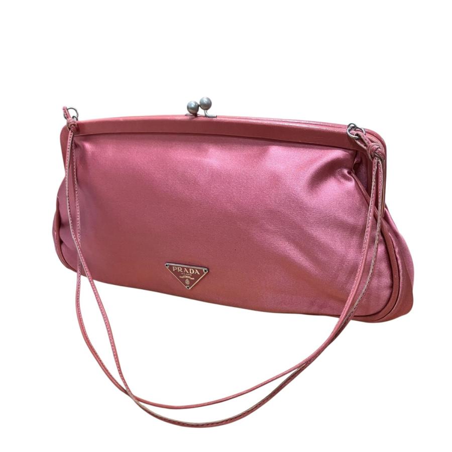 PRADA（プラダ） がま口ポーチ ピンク サイズ：- : カインドオルYahoo 
