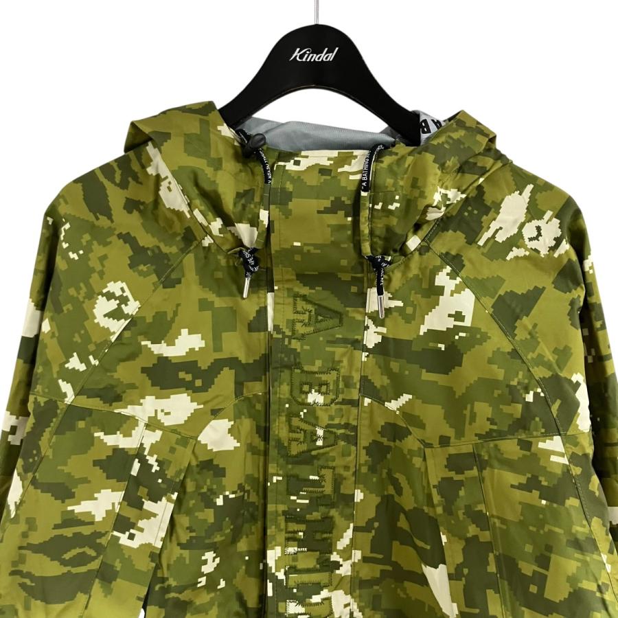 アベイシングエイプ A BATHING APE ピクセルカモスノーボード2レイヤージャケット カーキ サイズ：Lの画像
