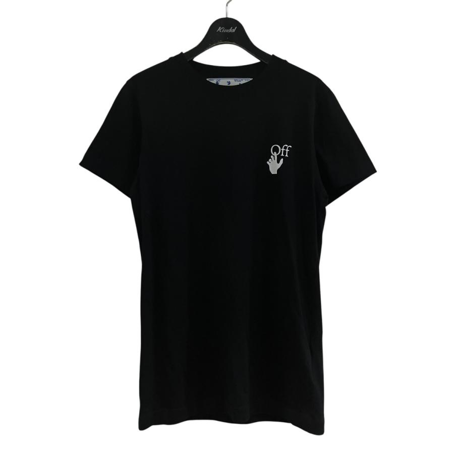 off white（オフホワイト） バックバイヤスプリントTシャツ ブラック
