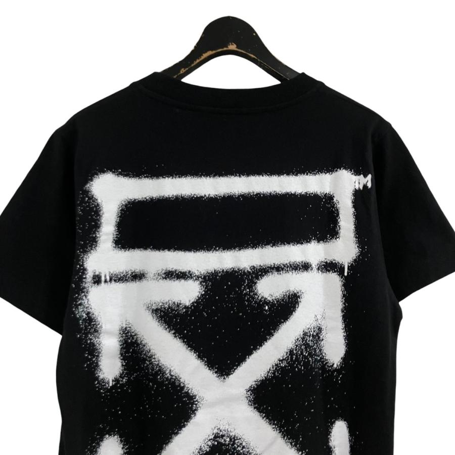 off white（オフホワイト） バックバイヤスプリントTシャツ ブラック