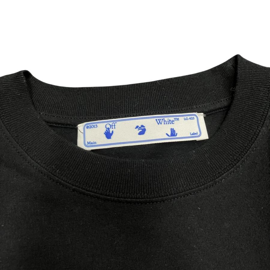 off white（オフホワイト） バックバイヤスプリントTシャツ ブラック
