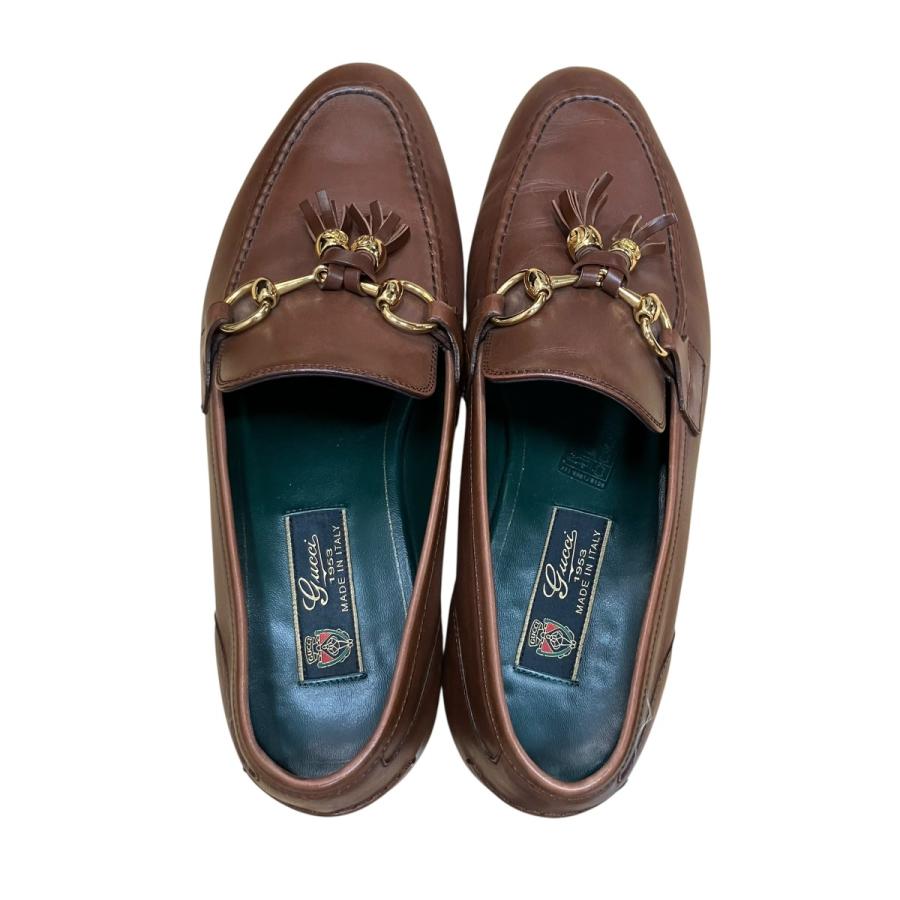 GUCCI（グッチ） ホースビットローファー ブラウン サイズ：7 1/2