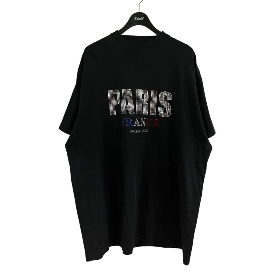BALENCIAGA（バレンシアガ） ラインストーンTシャツ ブラック サイズ