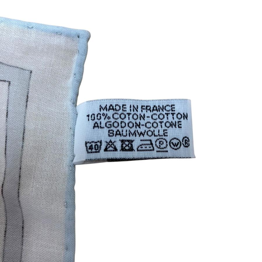 HERMES エルメス　スカーフ　コットン100% 正規品　送料無料 HERMES（エルメス） コットンスカーフ ホワイト サイズ