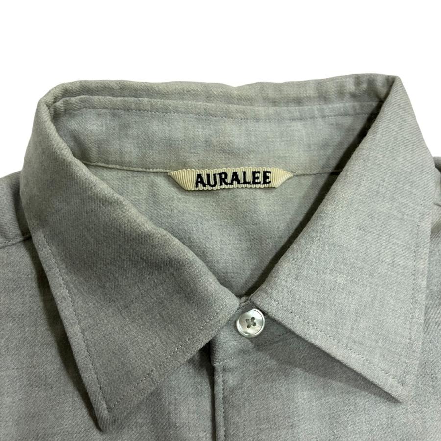 AURALEE（オーラリー） スーパーライトウールシャツ グレー サイズ：1 