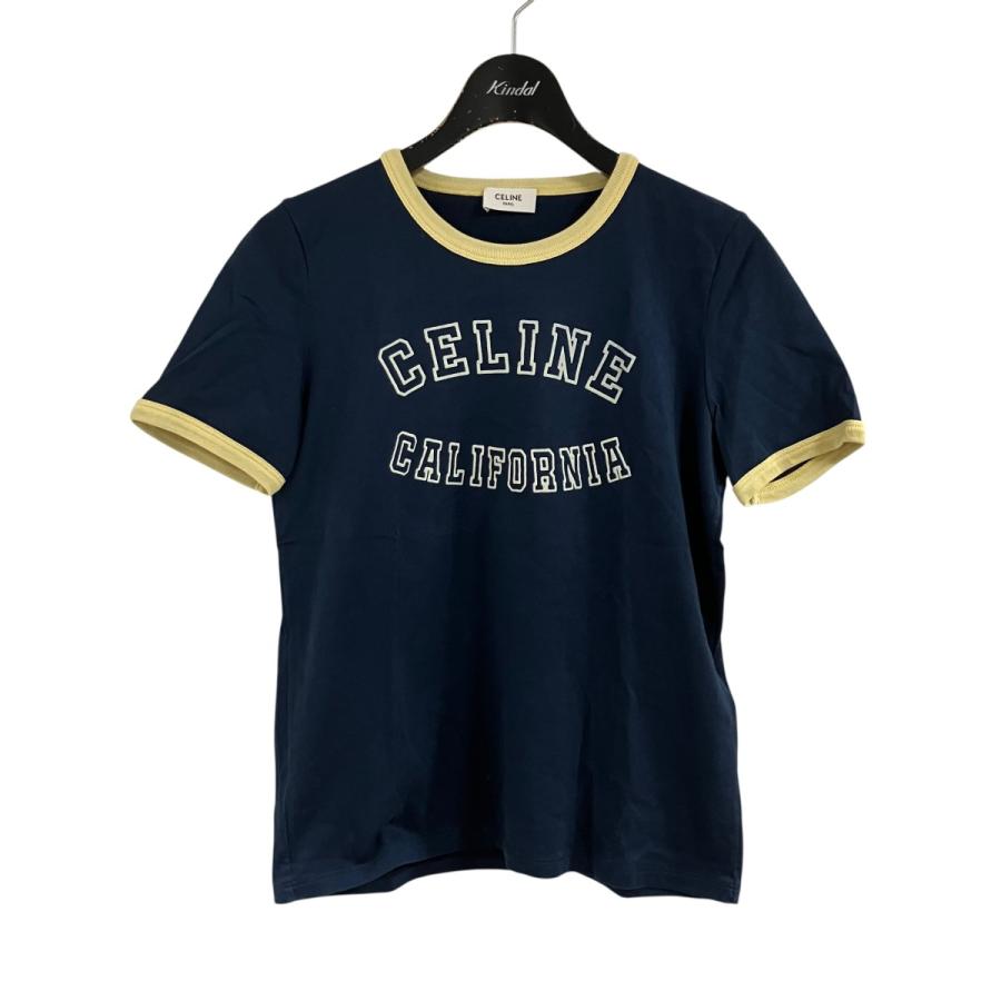 CELINE ネイビー ロゴ Tシャツ XS ネイビー（紺）系 CELINE(セリーヌ