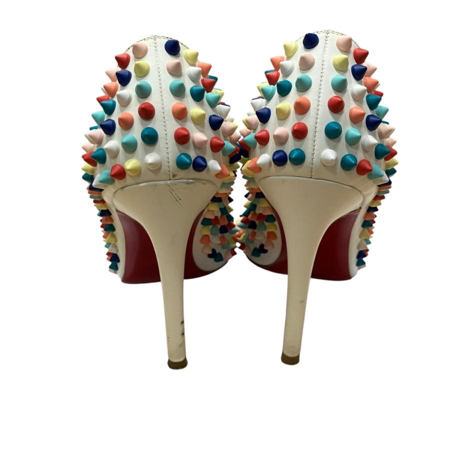 Christian Louboutin パンプス 39.5 マルチカラー Christian Louboutin（クリスチャンルブタン） カラフルスタッズヒール