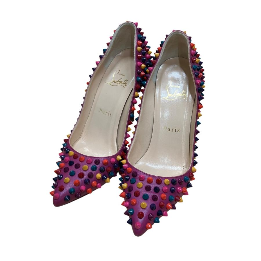 Christian Louboutin マルチカラー ハイヒール 35 1/2 Christian Louboutin（クリスチャンルブタン） マルチカラースタッズ