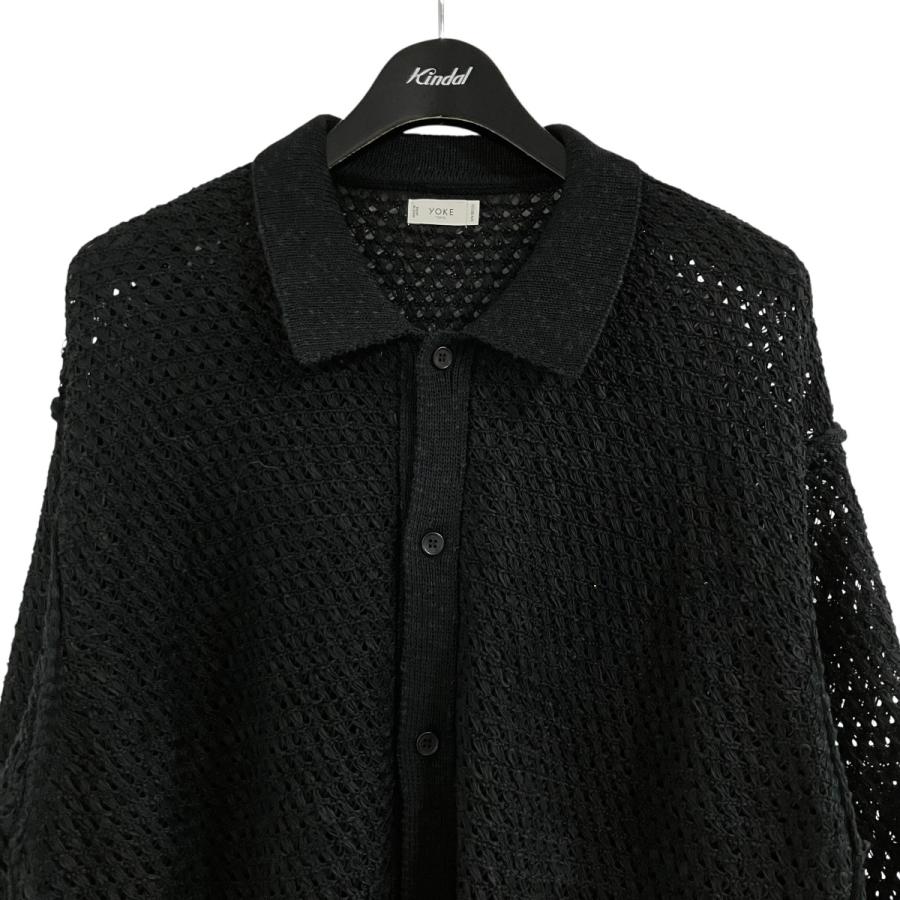 yoke メッシュニット　新品未使用 YOAK（ヨーク） 【値下げ】YOKE メッシュニットシャツ ブラック サイズ