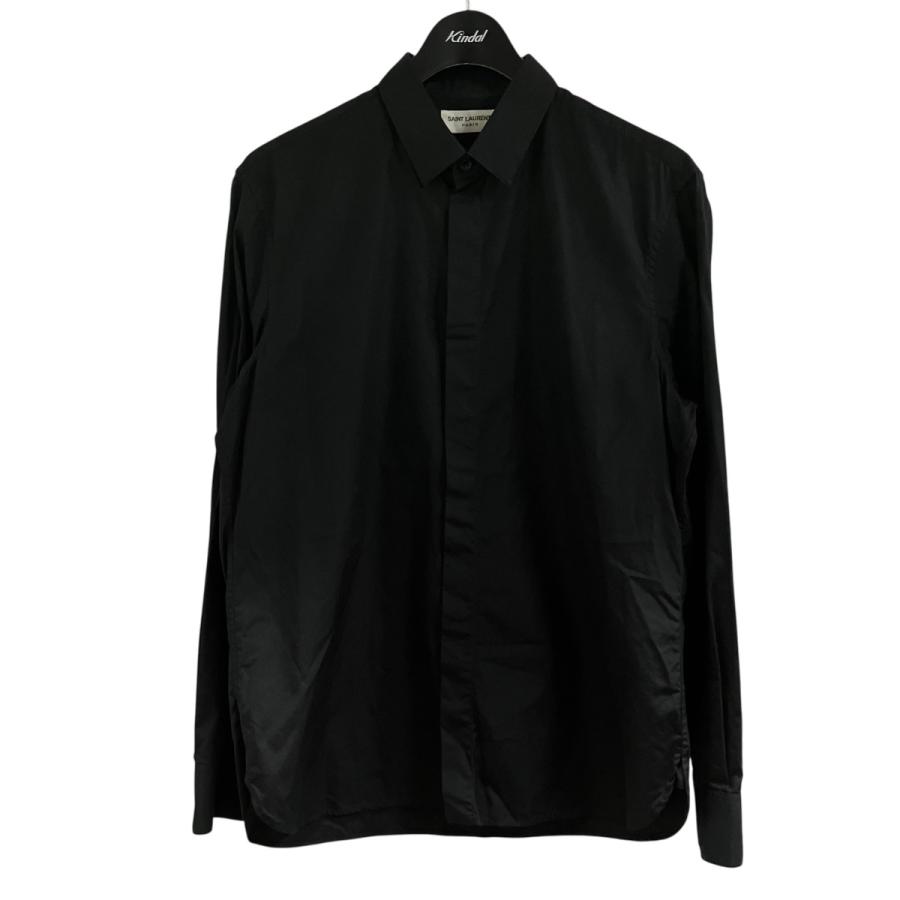 サンローランパリ Saint Laurent Paris ドレスシャツ ブラック サイズ