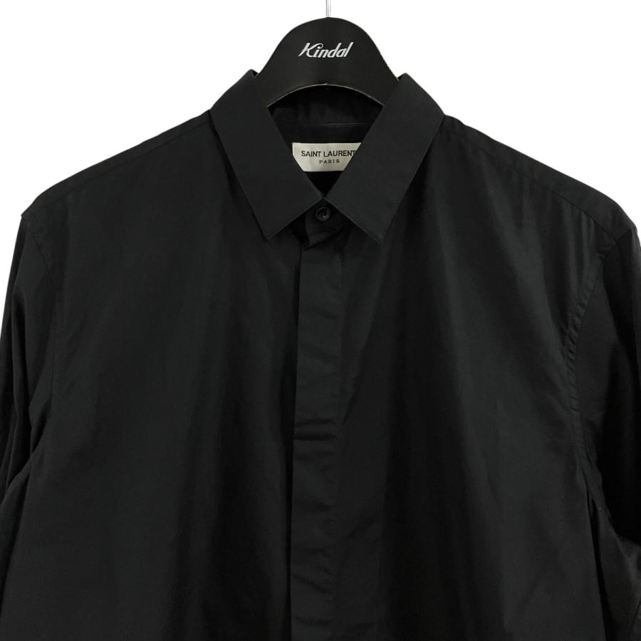 サンローランパリ Saint Laurent Paris ドレスシャツ ブラック サイズ