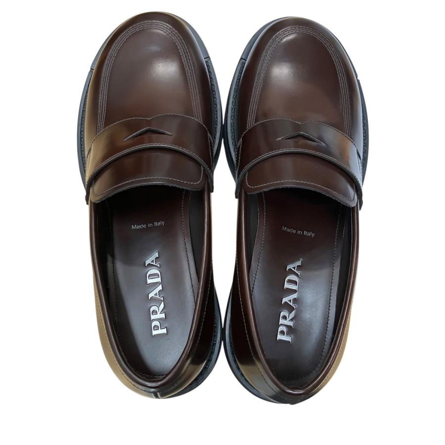 PRADA ローファー ブラウン 24cm PRADA（プラダ） 【値下げ】PRADA ローファー ブラウン サイズ：8 1/2