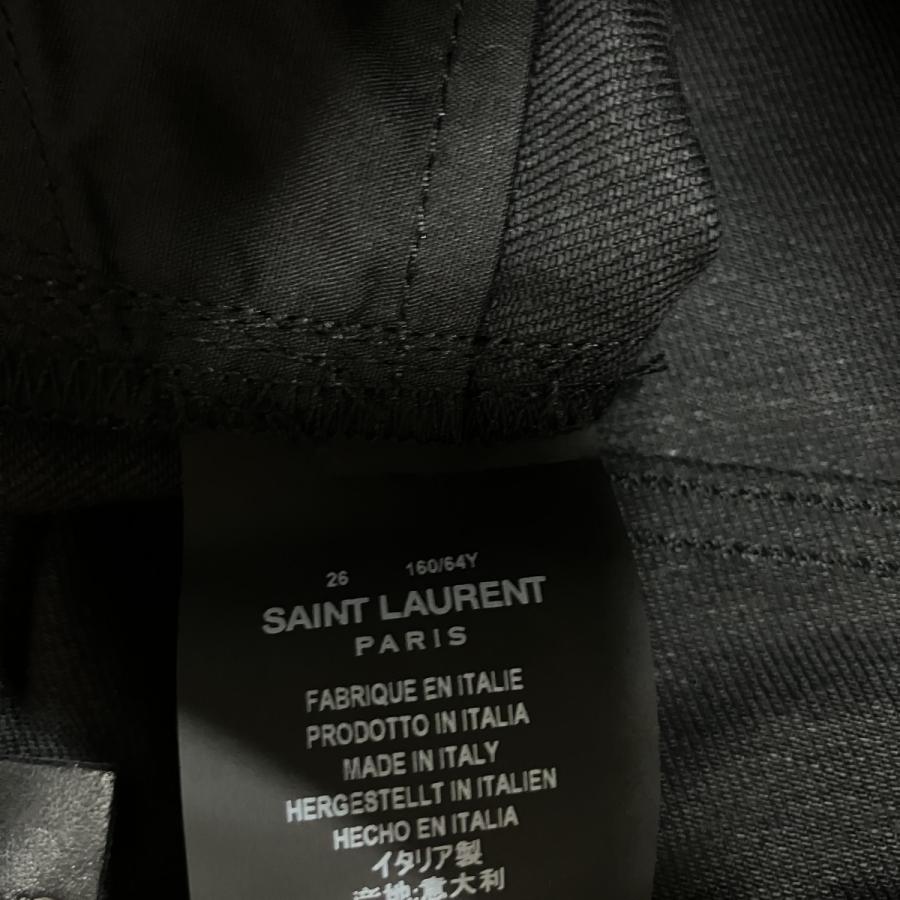 サンローランパリ Saint Laurent Paris スキニーデニムパンツ ブラック
