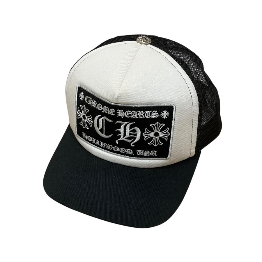 【正規品】クロムハーツ　トラッカーベースボール　キャップ ホワイト/ブラック本物 CHROME HEARTS（クロムハーツ） CHROME HEARTS CHトラッカーキャップ