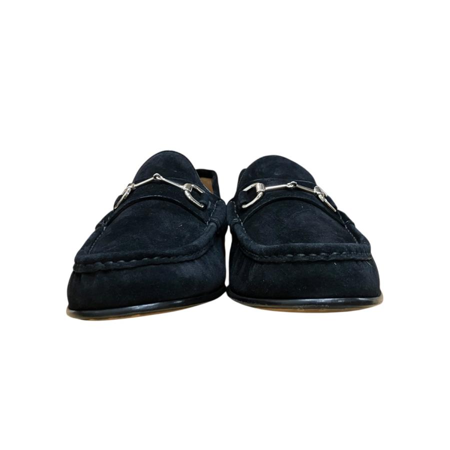 GUCCI（グッチ） スウェードビットローファー ブラック サイズ：12 1/2
