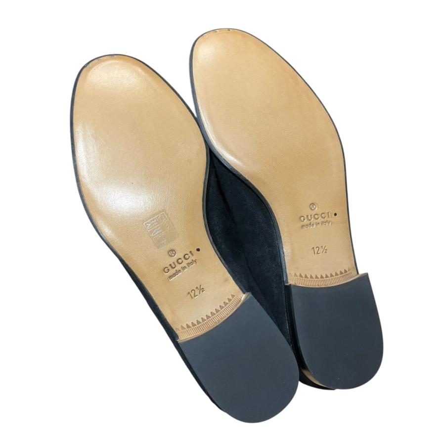 GUCCI（グッチ） スウェードビットローファー ブラック サイズ：12 1/2
