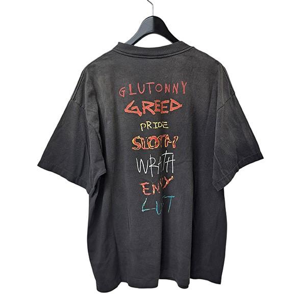 セントマイケル24AW発売SS TEE/SEVEN DEADLY半袖黒XL美品 SAINT M×××××× - セントマイケル25SS DARKNIGHT BTM SS TEE(SM