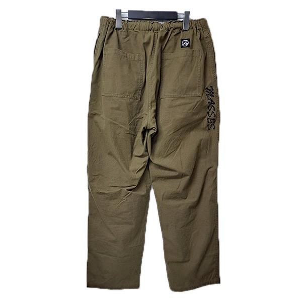 MASSES マシス MASSES EASY PANTS BONE ロゴ刺繍イージーパンツ