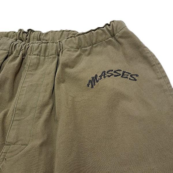 MASSES マシス MASSES EASY PANTS BONE ロゴ刺繍イージーパンツ 
