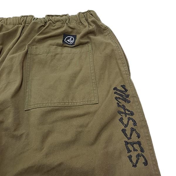 MASSES マシス MASSES EASY PANTS BONE ロゴ刺繍イージーパンツ 