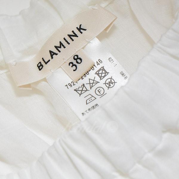 BLAMINK M LI CN GATH NS ノースリーブシャツ ホワイト サイズ：38 