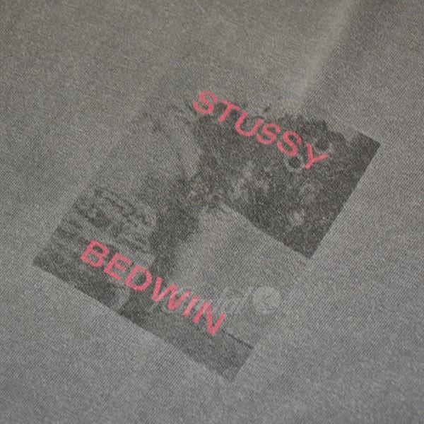 ステューシー×ベドウィン STUSSY×BEDWIN プリントTシャツ グレー サイズ：L｜kindal｜04