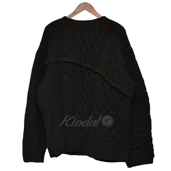 値下げ】Tamme CARBLE KNIT PO ケーブルニット セーター ブラック 