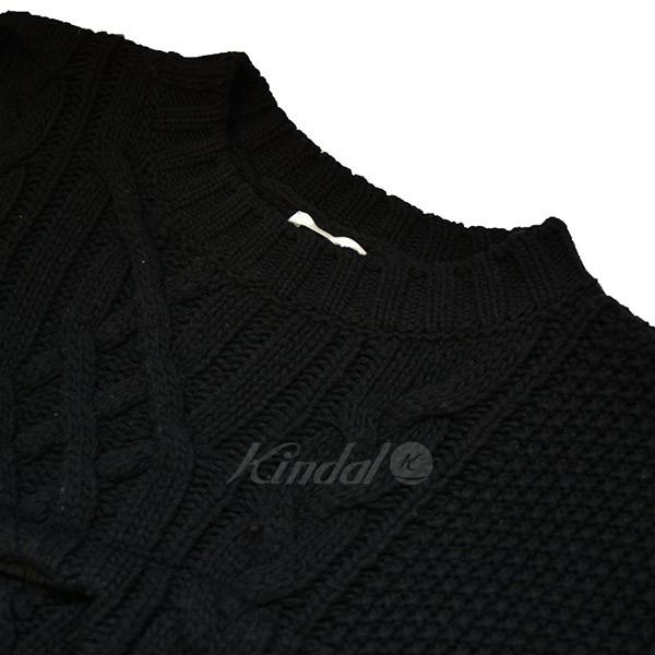 値下げ】Tamme CARBLE KNIT PO ケーブルニット セーター ブラック 