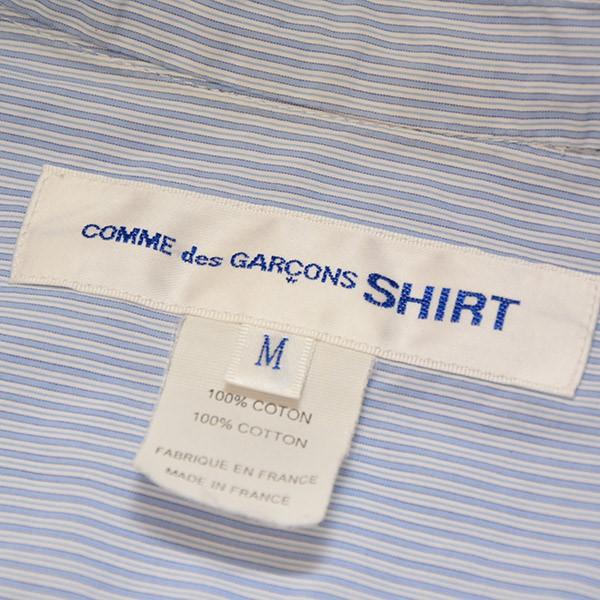 コムデギャルソンシャツ COMME des GARCONS SHIRT FOREVER SHIRT　ストライプシャツ ブルー×ホワイト サイズ：M｜kindal｜08