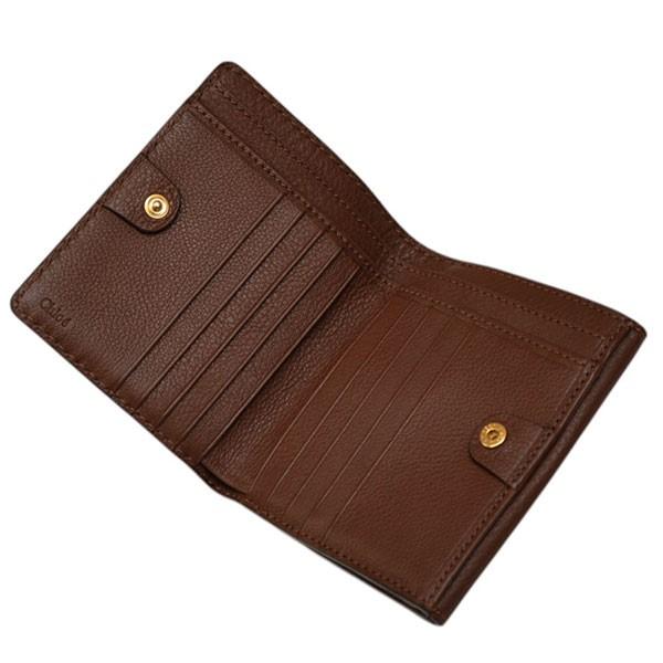 クロエ二つ折り財布マーシースクエアウォレットブラウン