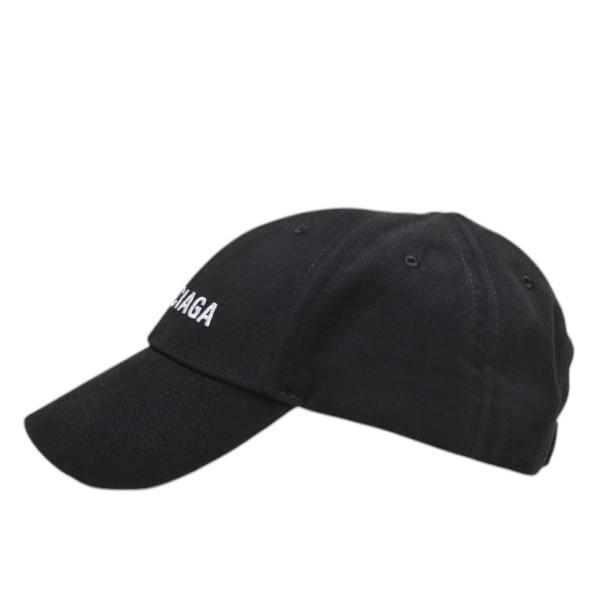 BALENCIAGA クラシックベースボールキャップ BALENCIAGA ベースボールキャップ 帽子 ブラック L ロゴ刺繍