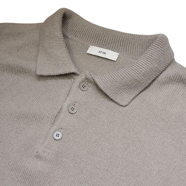 ATON エイトン 2022AW ALPACA WASHI POLO SWEATER アルパカ ATON エイトン 2022AW ALPACA WASHI POLO SWEATER アルパカ