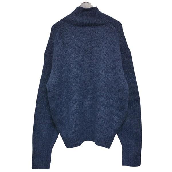 新品 H BEAUTY&YOUTH モヘヤニット メンズ S ブルー セーター エイチビューティアンドユース H BEAUTY＆YOUTH タートルネックモヘヤ