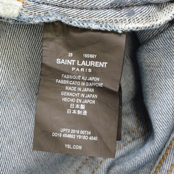 Saint Laurent D02 lw ダメージデニム Saint Laurent D02 Washed Black Destroyed Skinny Jeans