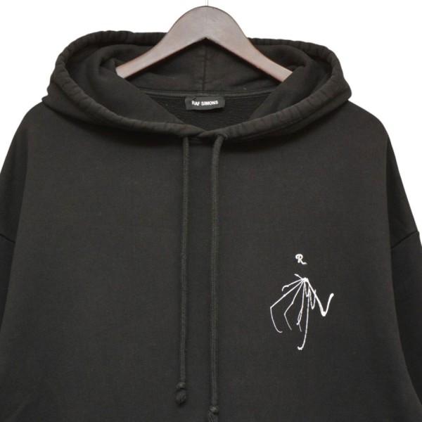 RAF SIMONS フード付きパーカー Sサイズ RAF SIMONS - Zipped hoodie with RS hand signs on sleeves | ALTERFATE