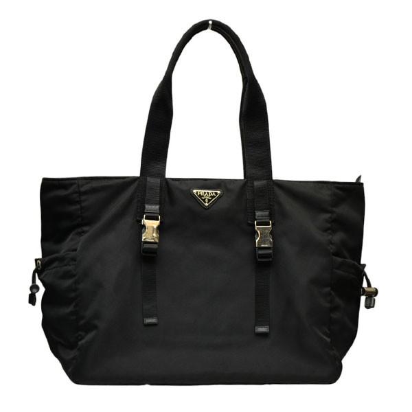 PRADA（プラダ） PRADA TESSUTO MONTAGN TOTE 三角ロゴプレートトート