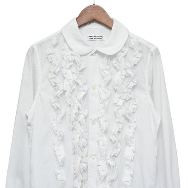 コムコム　コムデギャルソン　フリルブラウス COMME des GARCONS コムデギャルソンコムデギャルソン 丸襟フリル