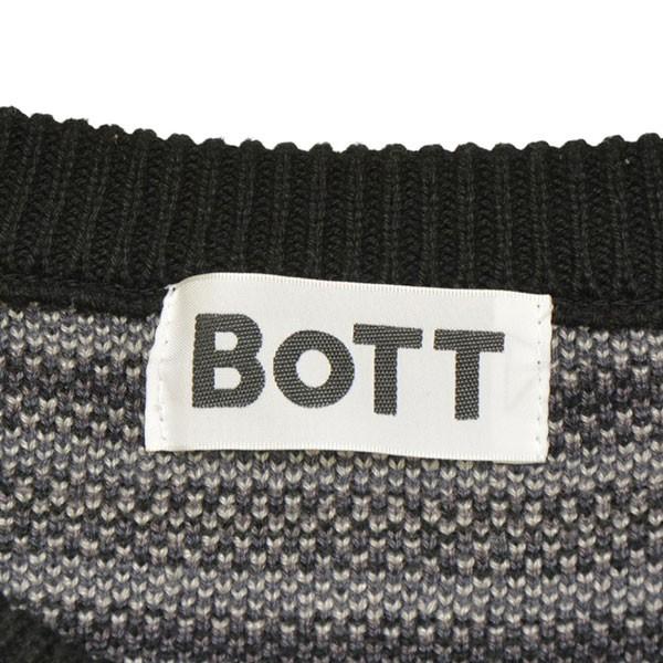 ボット×ウィズム BoTT×WISM 2021AW Century Sweater 総柄クルーネック