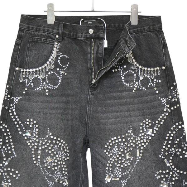 値下げ】The Boy Has No Patience LUMINOUS RHINESTONE CROPPED JEANS