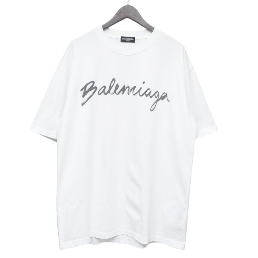 BALENCIAGA（バレンシアガ） ペイントロゴダメージ加工クルーネックT