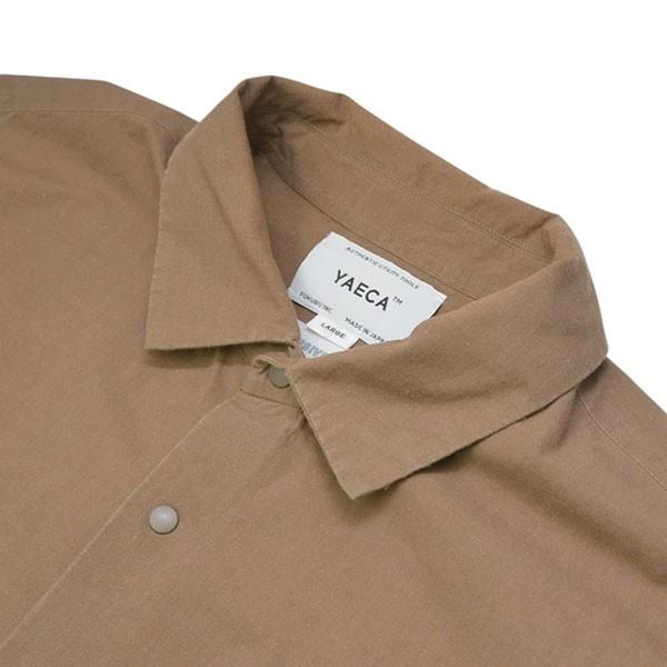 YAECA ヤエカ STOCK Tシャツ カットソー コットン ブラウン YAECA (ヤエカ) STOCK 丸胴 CREW NECK LONG SLEEVE POCKET TEE
