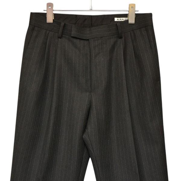 AURALEE（オーラリー） AURALEE BLUEFACED WOOL TWO-TUCK SLACKS